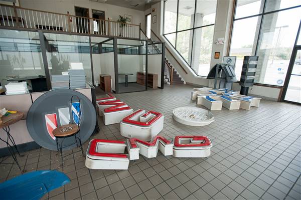 Empty Car Dealership