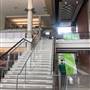 steps, library