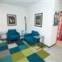 Seating area outside private office